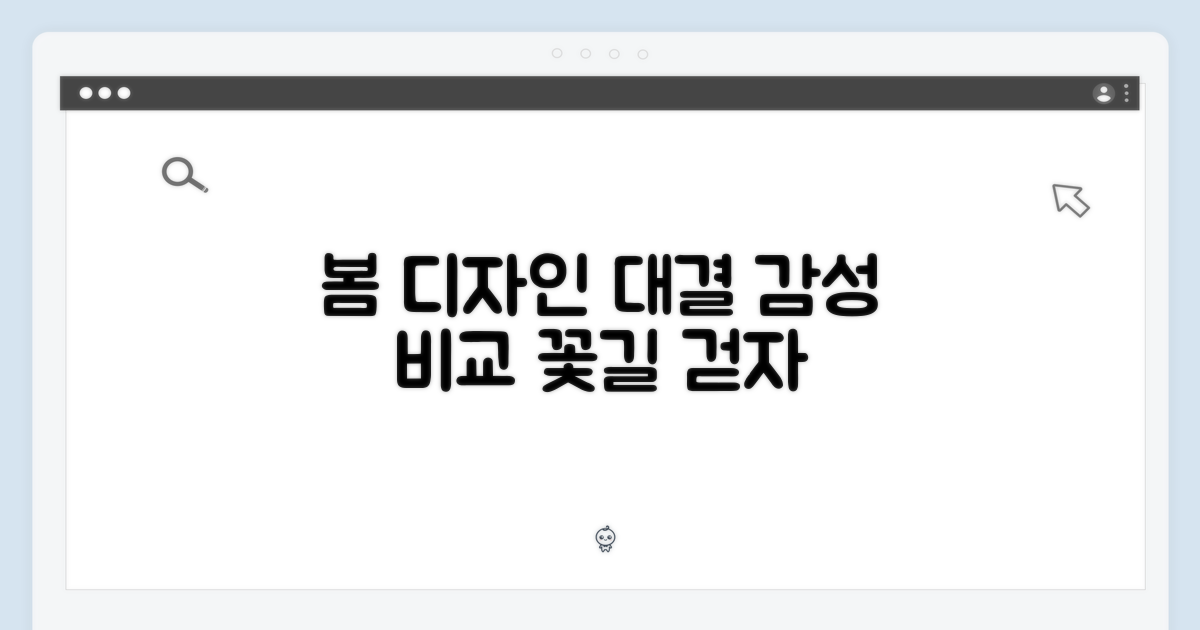 봄 감성, 디자인 비교