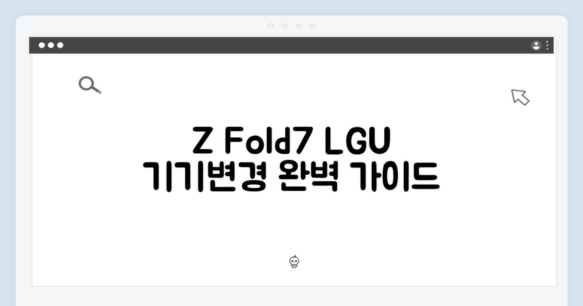 Z Fold7 LGU+ 기기변경 완벽 가이드