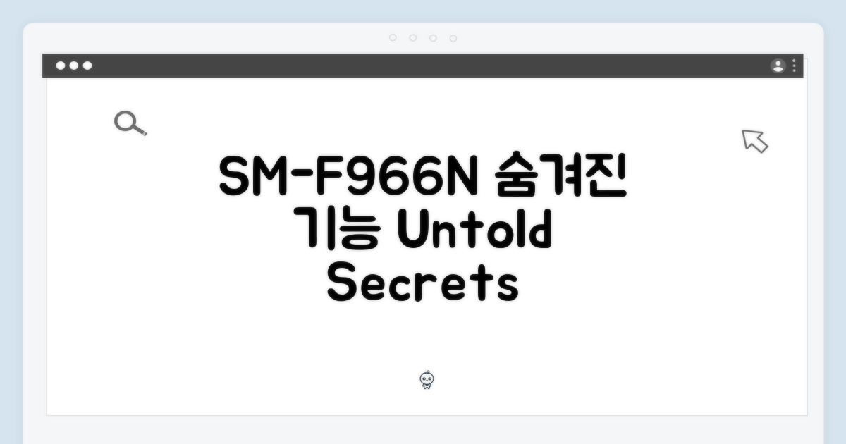 SM-F966N, 숨겨진 기능 활용법