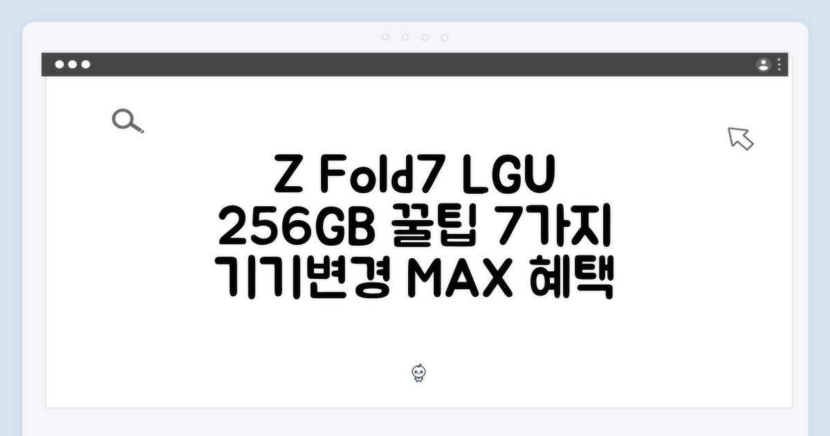 LGU+ 갤럭시 Z Fold7 256GB 기기변경 7가지 팁