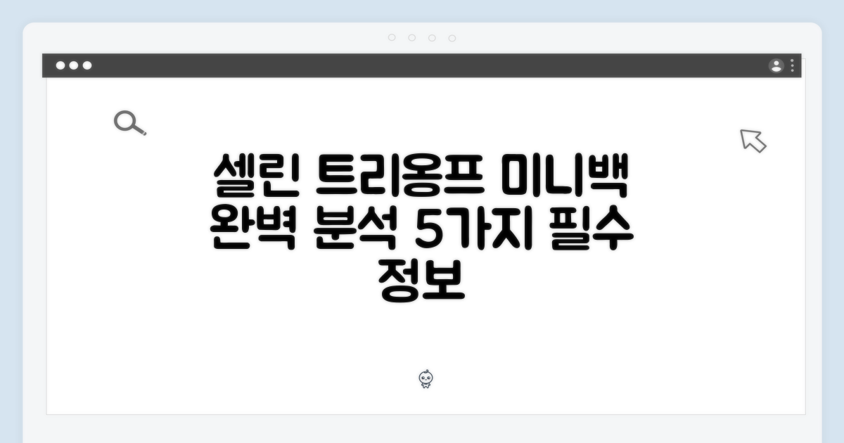 셀린 미니 트리옹프 숄더백 완벽 가이드: 5가지 필수 정보