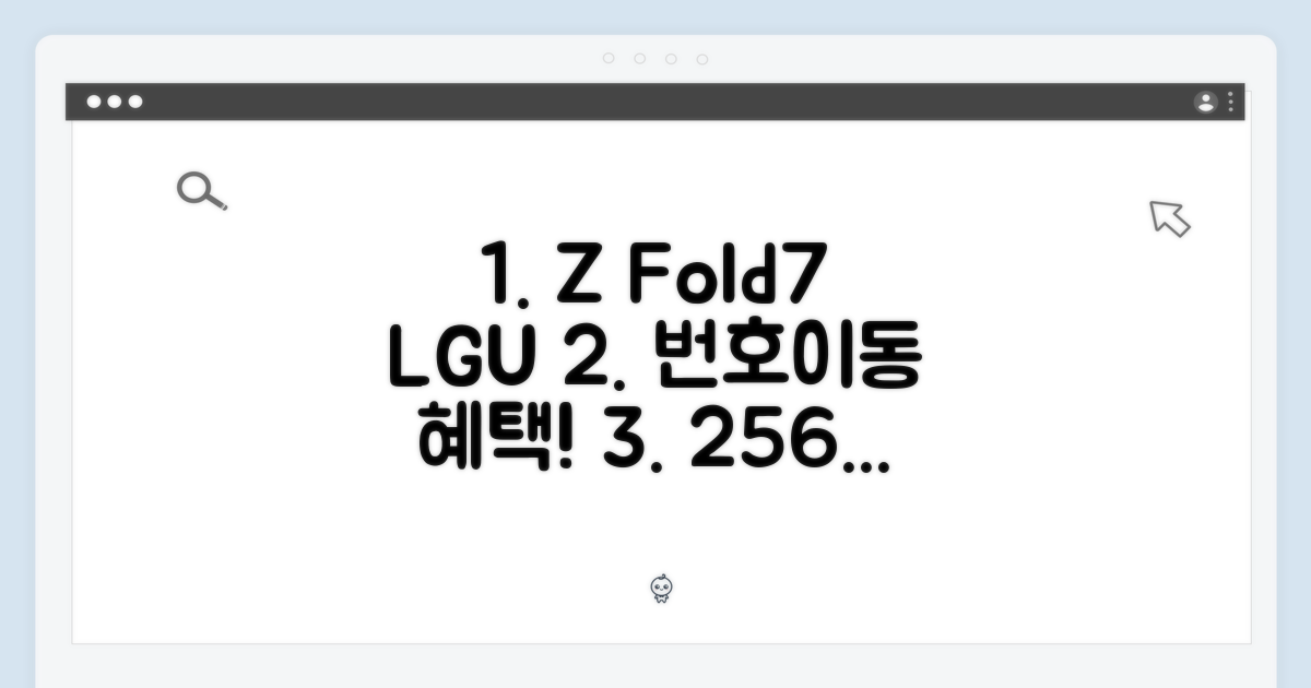 LGU+ 갤럭시 Z Fold7 256GB, 번호이동 혜택 뭐길래?