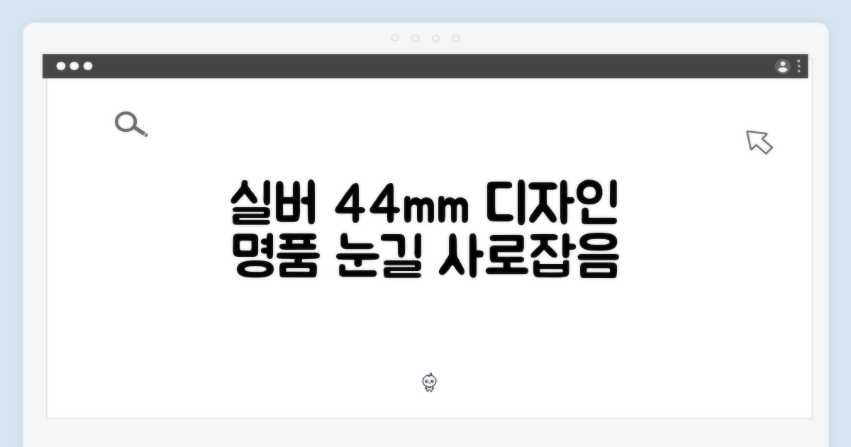 실버 44mm, 디자인 돋보임