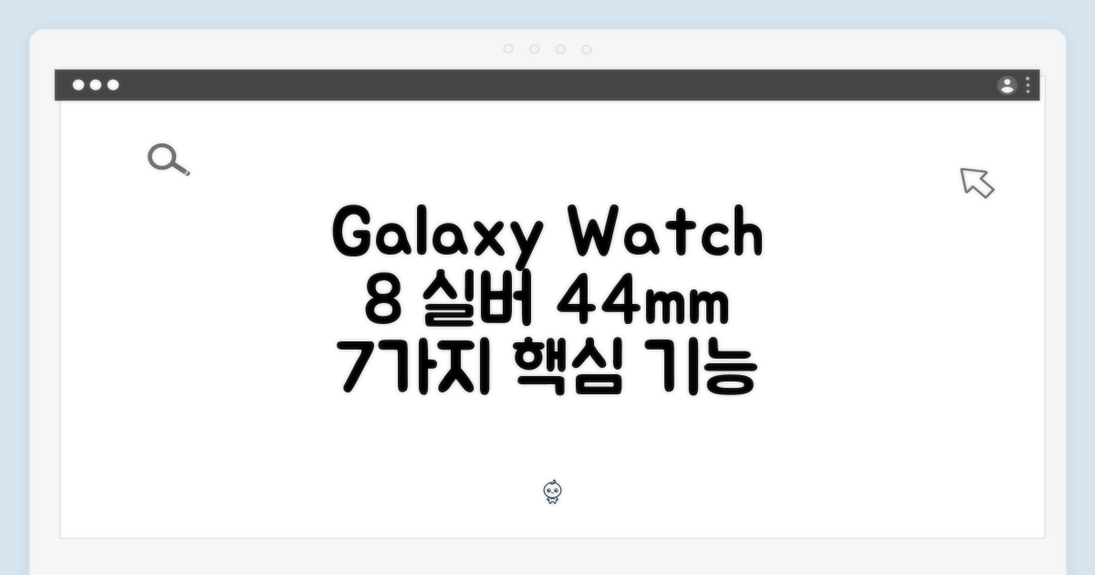 갤럭시워치 8 실버 44mm: 7가지 핵심 기능
