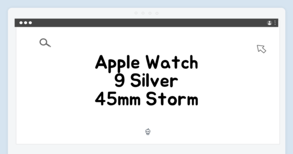애플워치 9 GPS 실버 45mm: 스톰 블루 밴드 3가지 매력