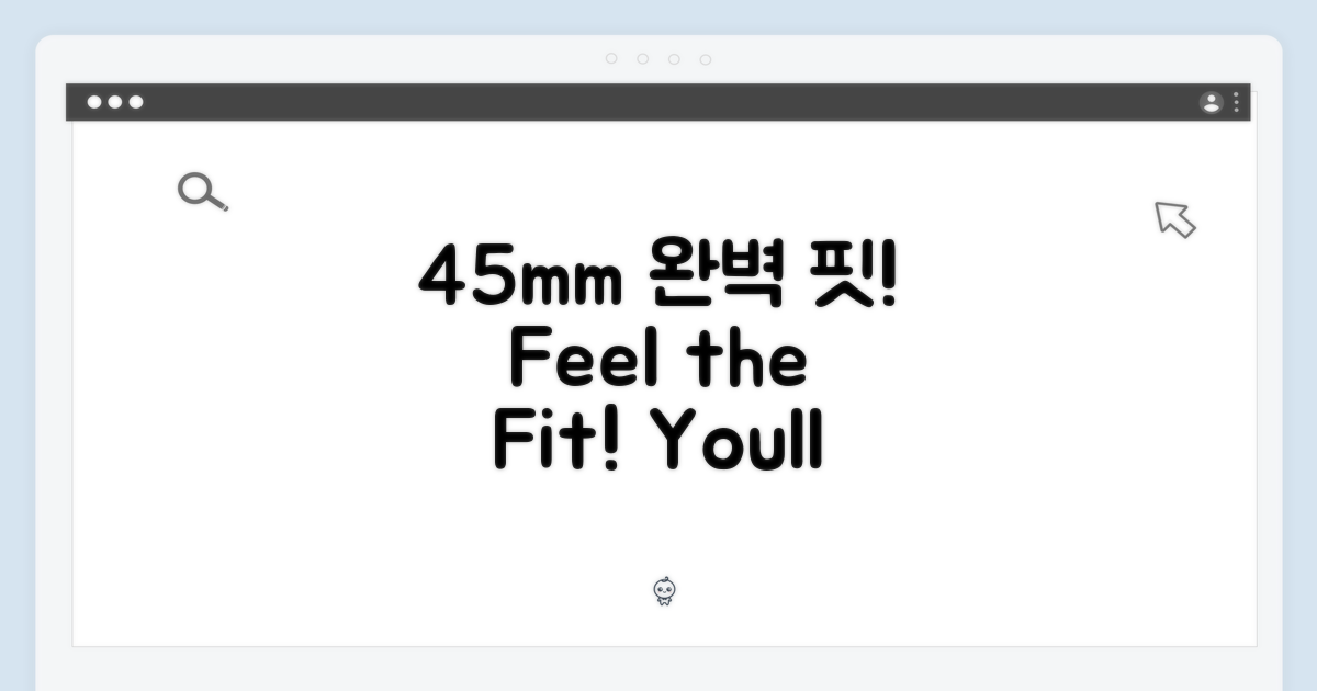 45mm 완벽 핏을 느껴보세요.