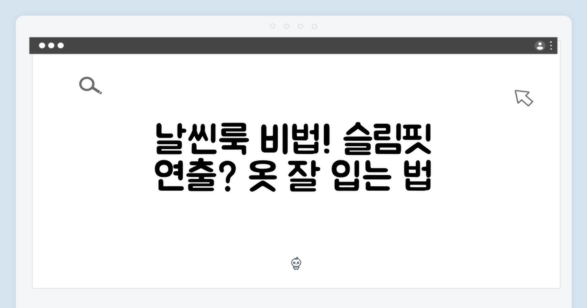 슬림핏, 더욱 날씬해 보이는 법?