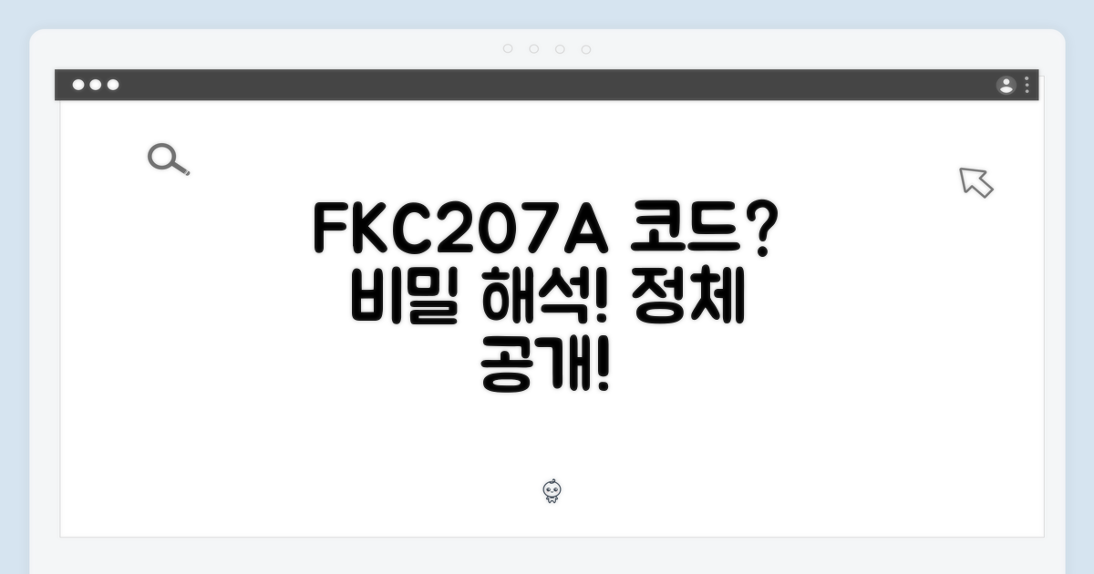 FKC207A, 코드는 무엇을 의미할까?