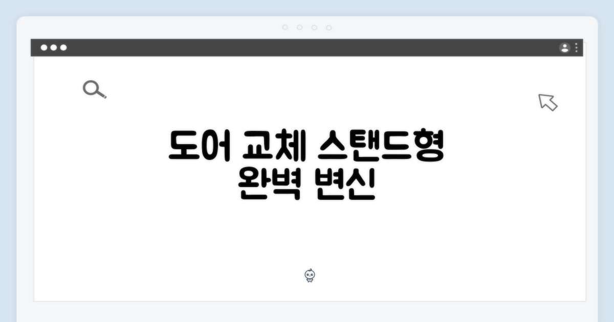 스탠드형의 편리함, 도어 교체로 완성