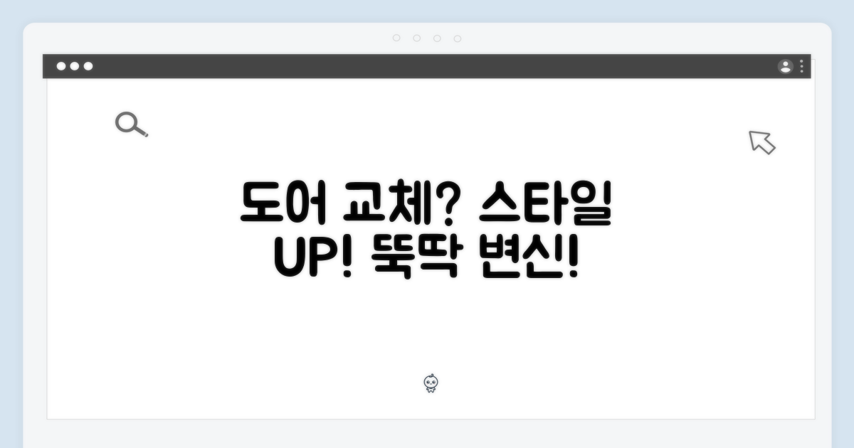 손쉬운 도어 변경, 스타일 변신 시도