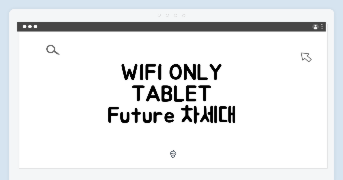 WIFI 전용, 태블릿의 미래