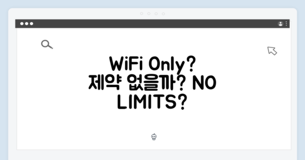 WiFi 전용, 제약은 없을까?