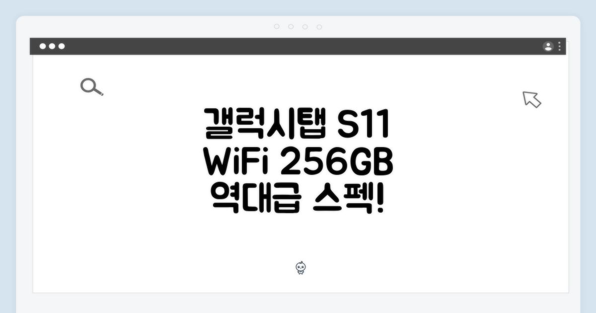 갤럭시탭 S11, 놀라운 WiFi 256GB의 비밀!