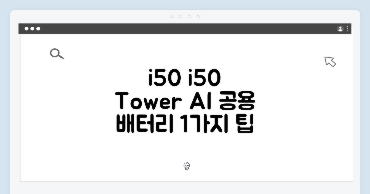 아이닉 i50 2종, 공용 배터리 1가지 팁: i50 itower & AI 디텍트 장점
