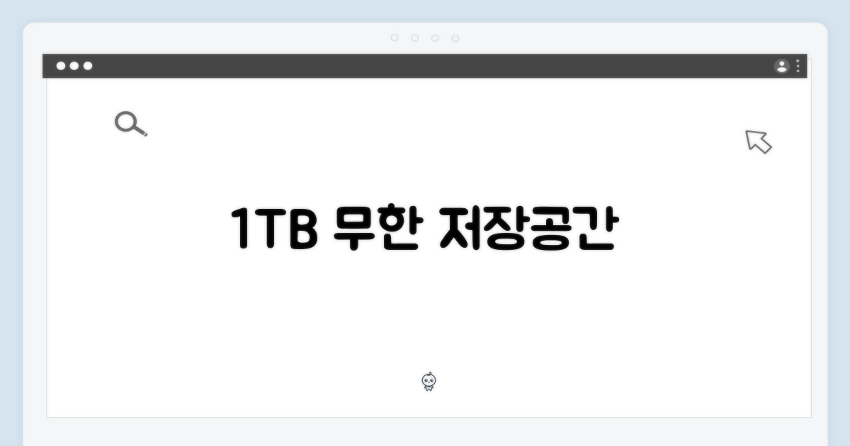 1TB 저장 공간, 무한을 경험하세요