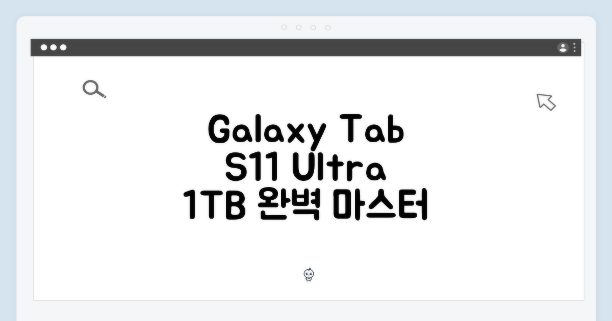갤럭시탭 S11 울트라 1TB 완벽 가이드