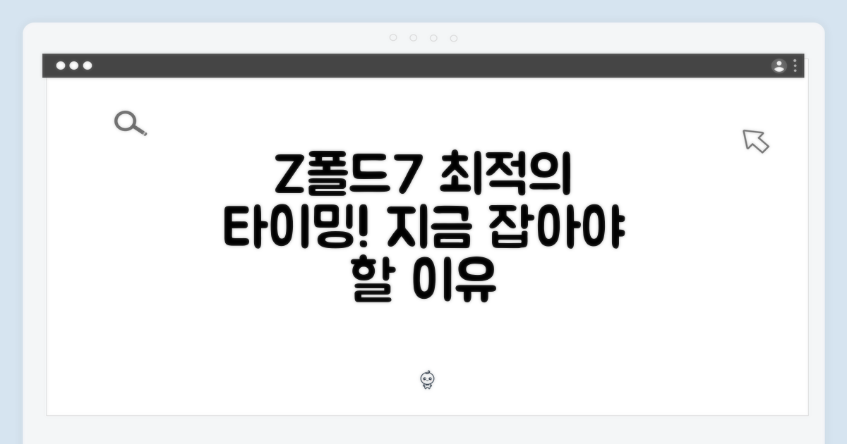 Z폴드7, 왜 지금 잡아야 할까?