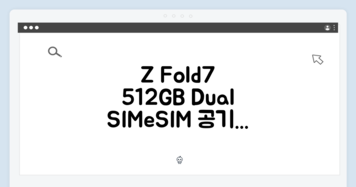 놀라운 갤럭시Z 폴드7, 512GB 듀얼심+e심 공기계