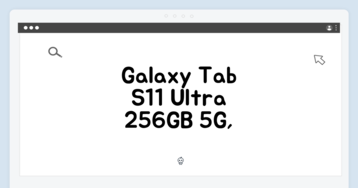 갤럭시탭 S11 울트라, 누구나 즐기는 256GB 5G