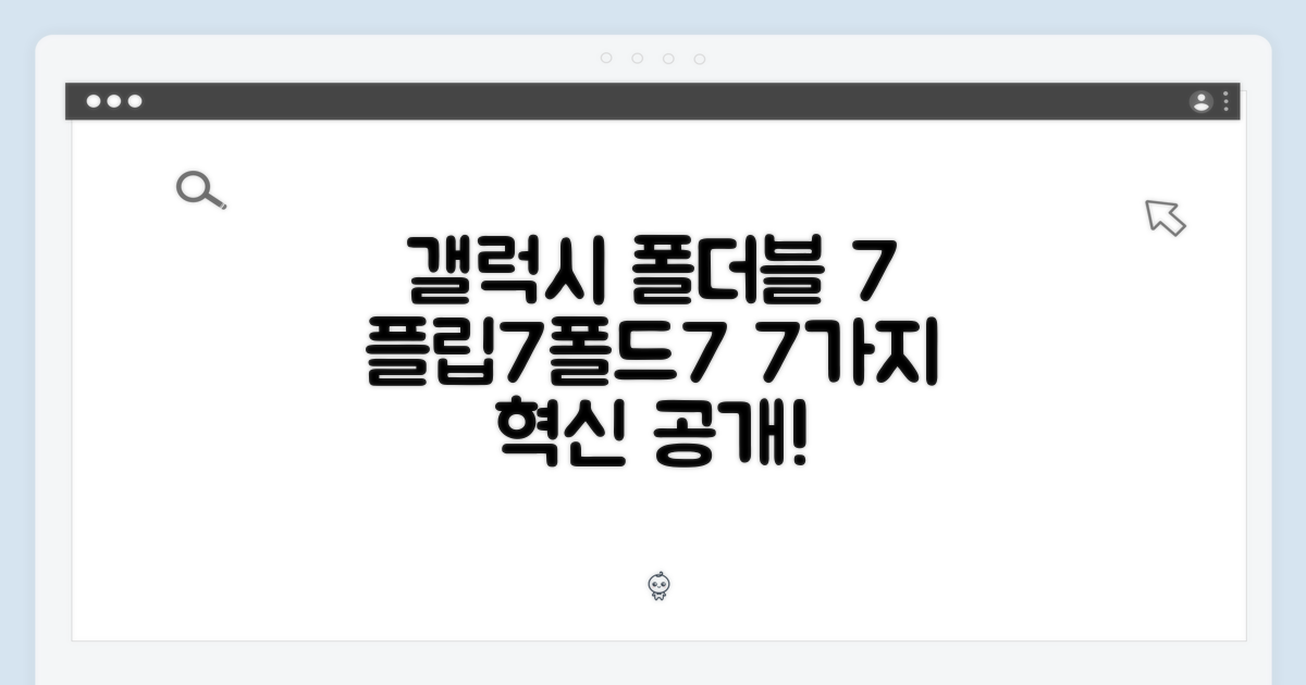 갤럭시 폴더블7: 플립7/폴드7 7가지 혁신