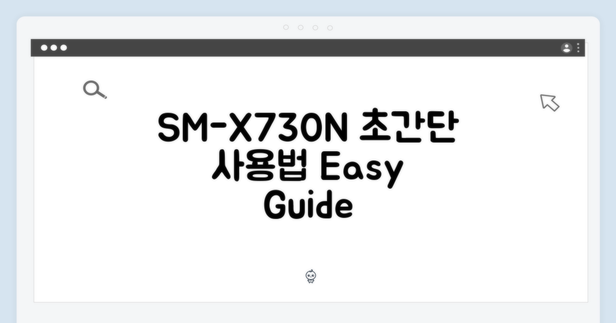 SM-X730N, 쉬운 사용법