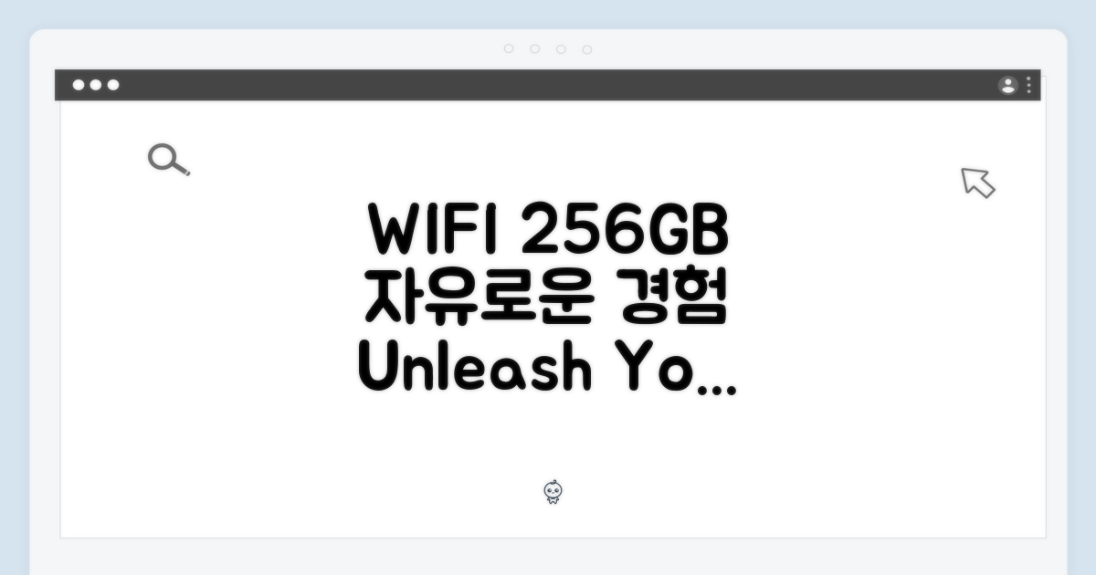 WIFI 256GB, 자유로운 경험