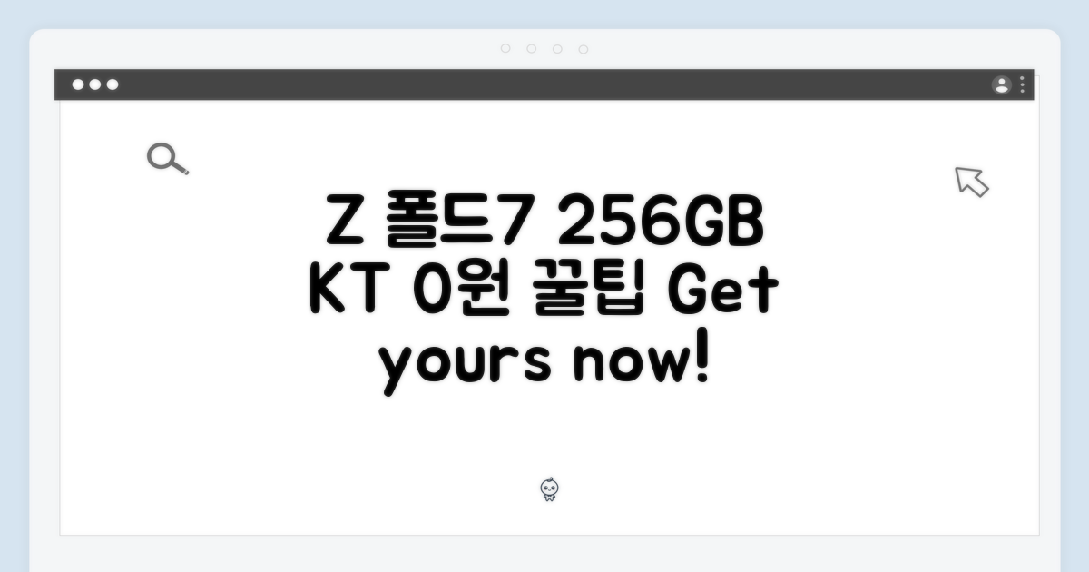 갤럭시 Z폴드7 256GB KT, 0원 할인 꿀팁!