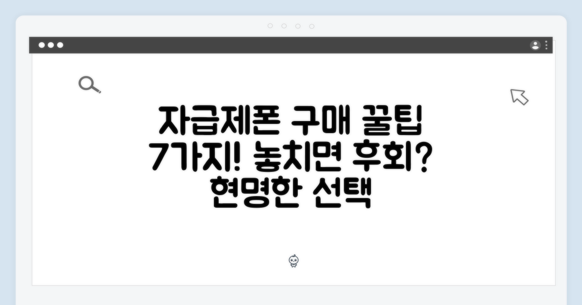 7가지 자급제폰 구매 팁