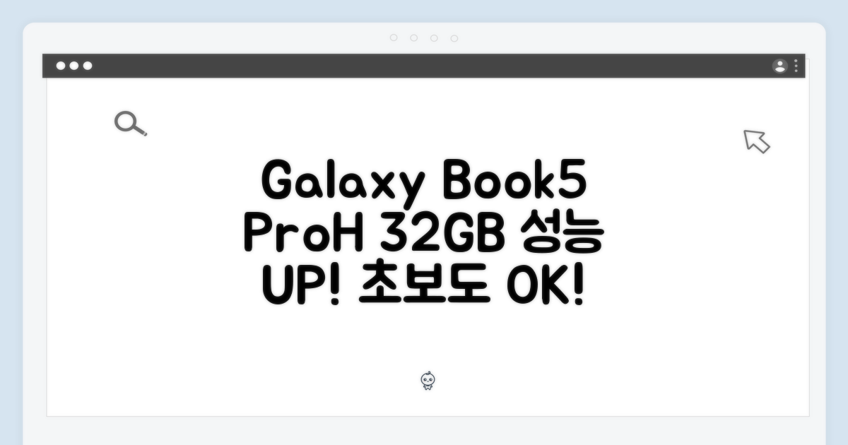 갤럭시 북5 프로H 32GB, 초보도 쉬운 성능 UP!