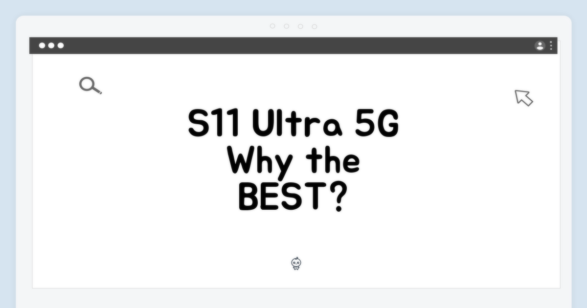 S11 울트라 5G, 왜 최고일까?