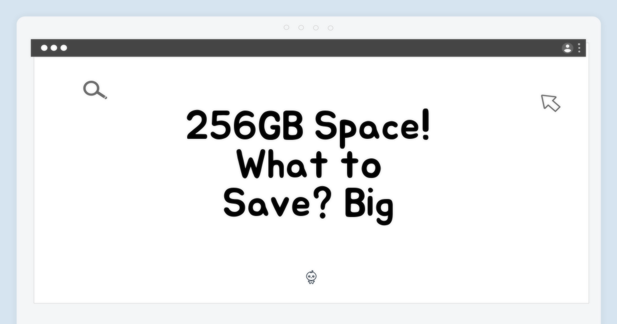 256GB 대용량, 무엇을 담을까?