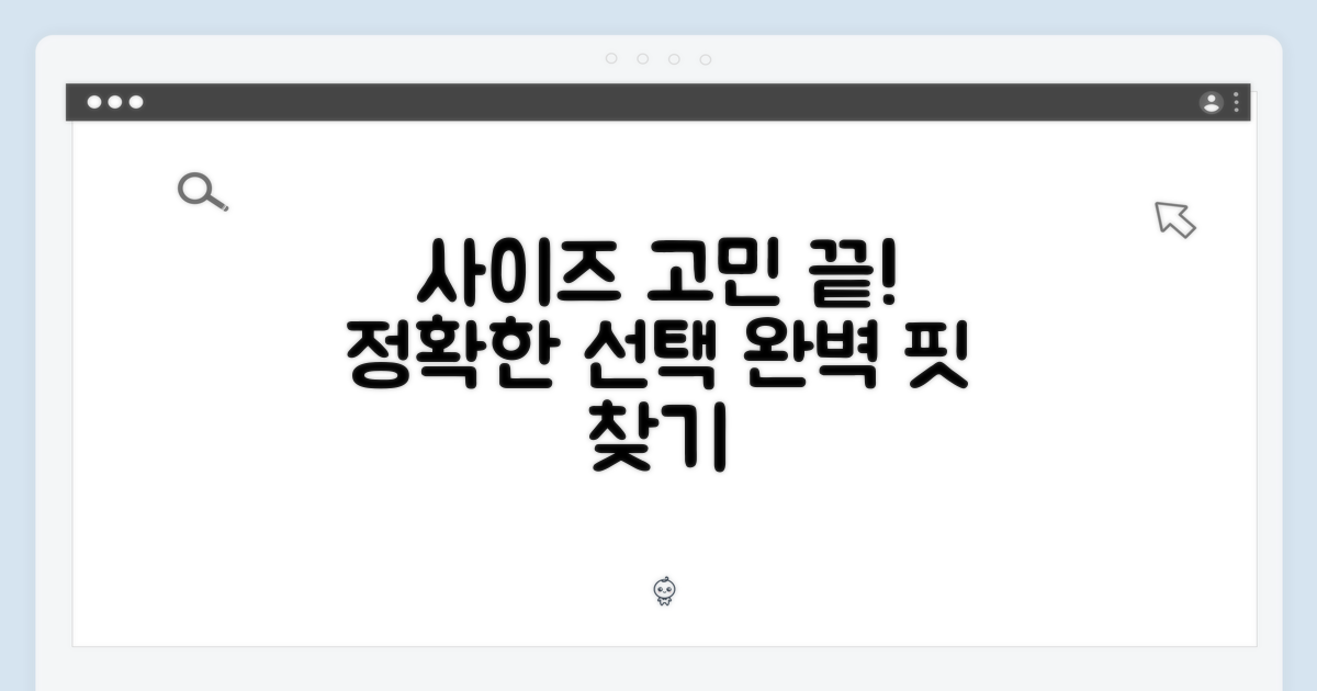 사이즈 선택, 고민 끝!