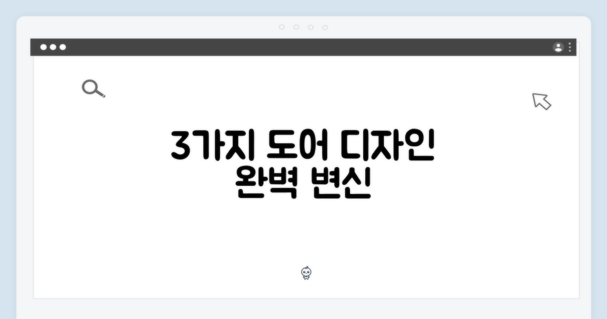 3가지 도어 디자인