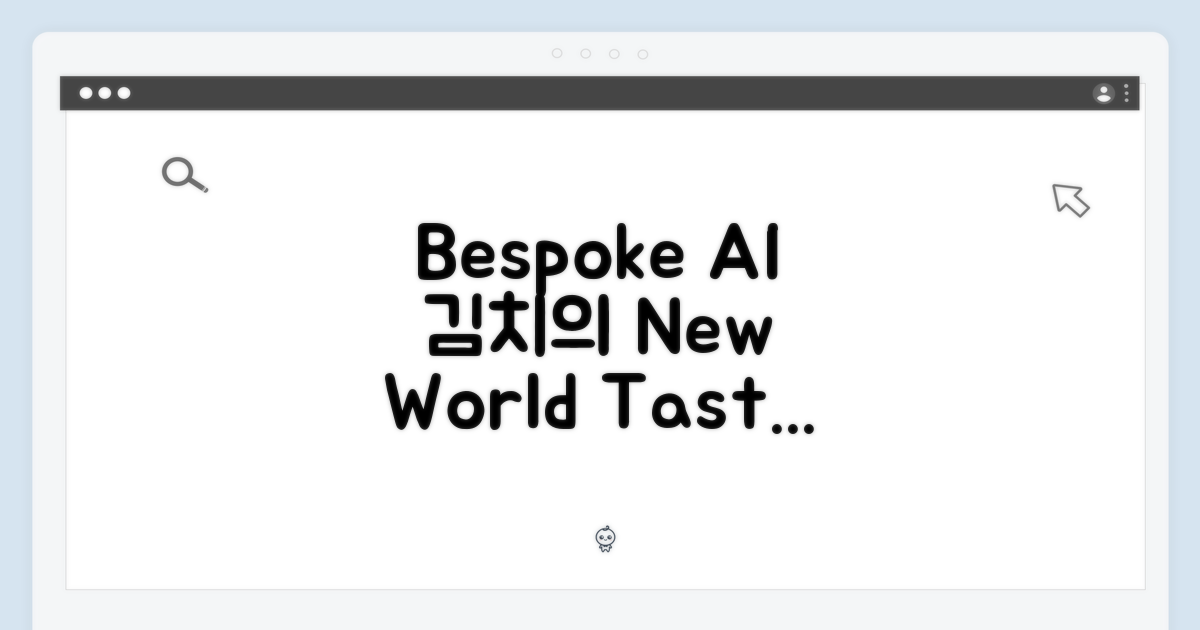 Bespoke AI, 김치 맛의 신세계