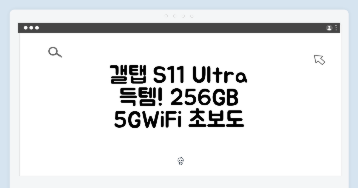 초보도 갤탭 S11 울트라 256GB 5G+WiFi 그레이 득템!