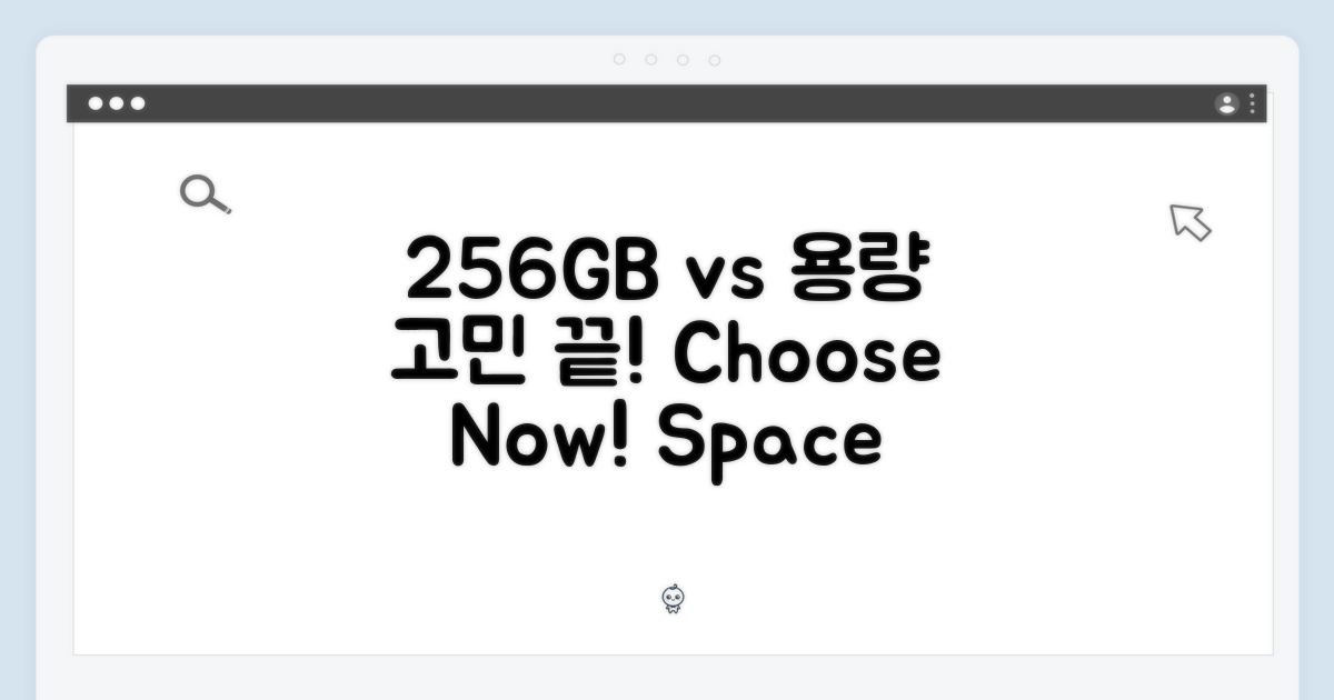 256GB vs. 용량 고민 끝