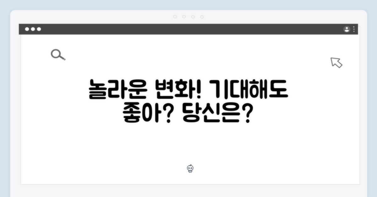 놀라운 변화, 기대되나?