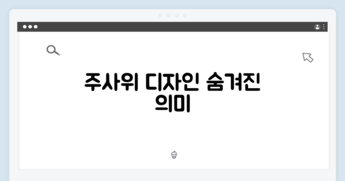 주사위 디자인, 어떤 의미 담았을까?