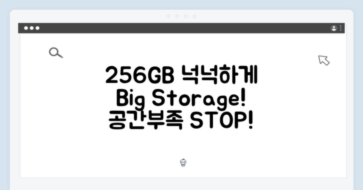 256GB, 넉넉한 공간 활용