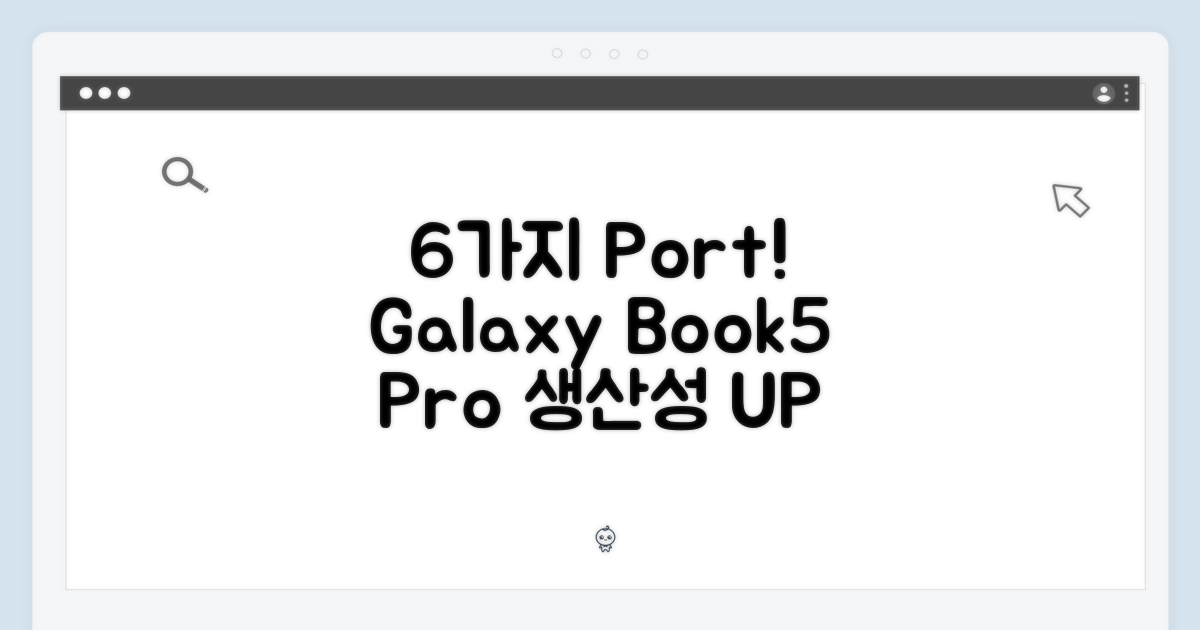 6가지 연결 포트: 갤럭시북5 프로 NT960XHA-K71A, 당신의 생산성을 200% 끌어올릴 완벽한 연결성