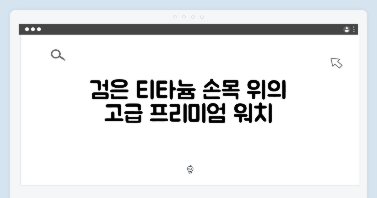 검은 티타늄, 손목에 올리세요!