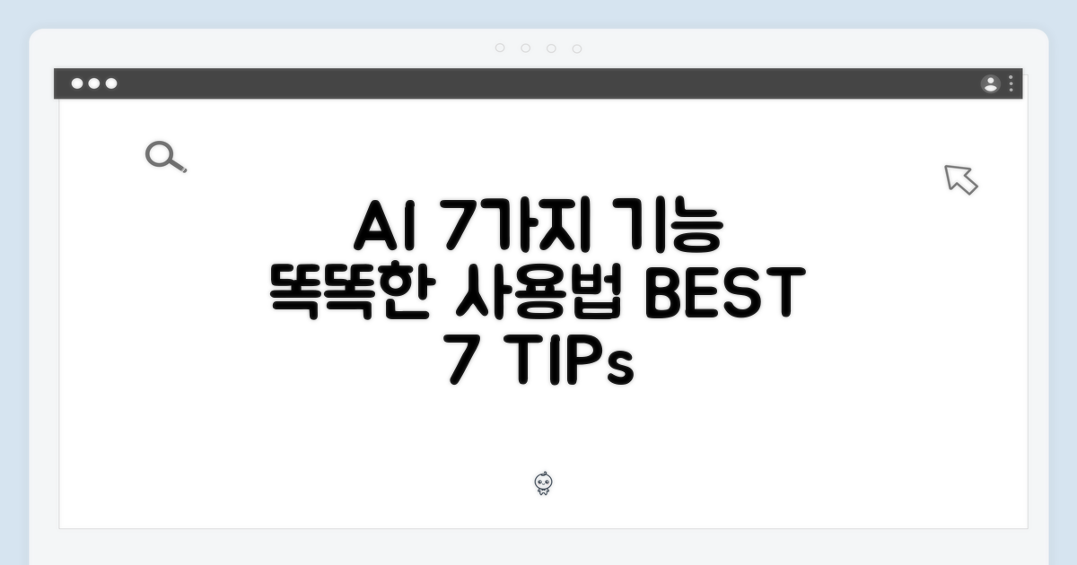AI 기능 7가지, 똑똑하게 쓰는 법