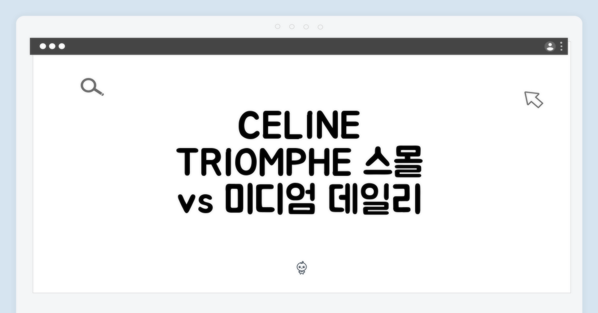셀린느 트리오페 스몰/미디엄: 데일리 명품백 3가지