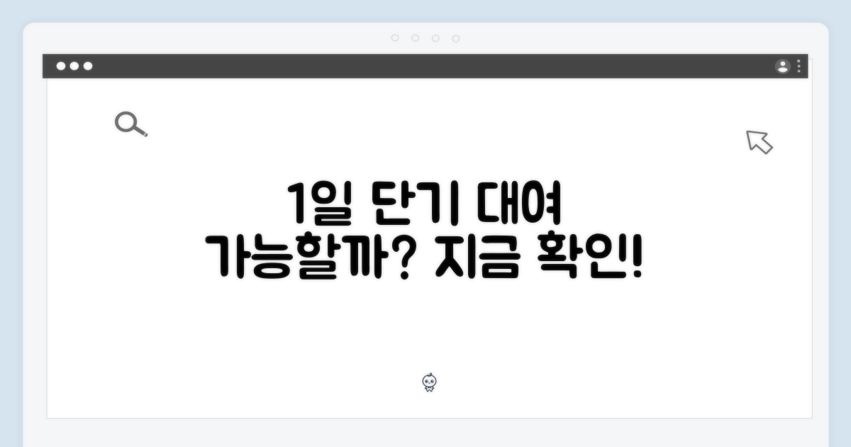 1일 단기 대여, 가능할까?