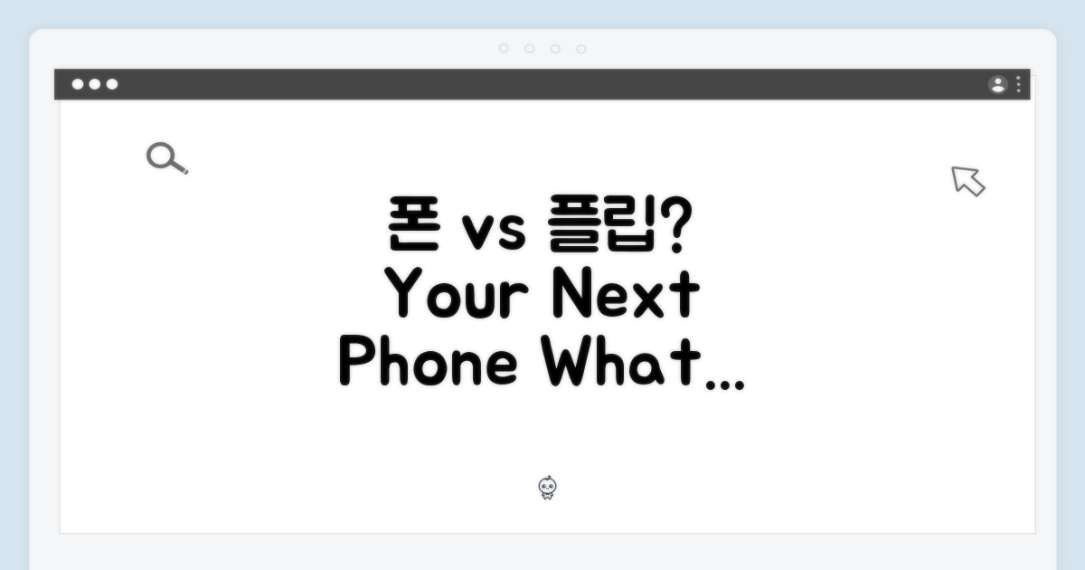 폰 vs 플립, 당신의 선택은?