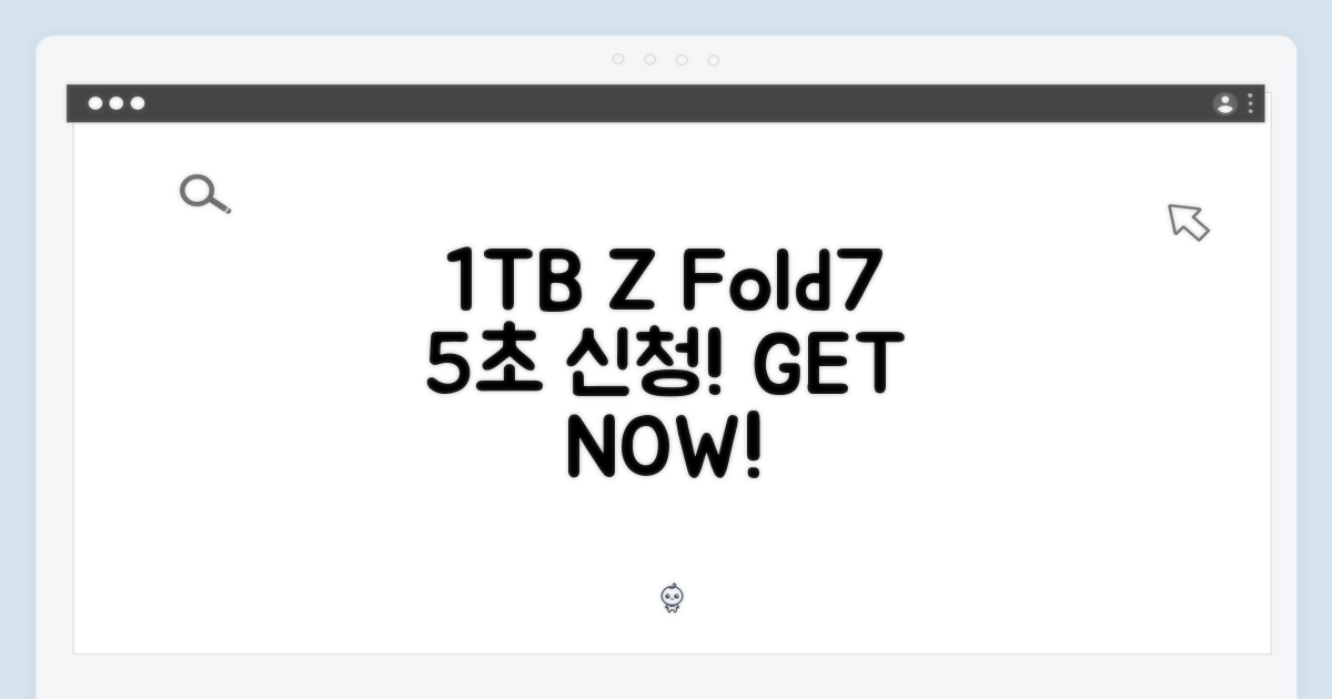 1TB Z Fold7, 5초 만에 신청!