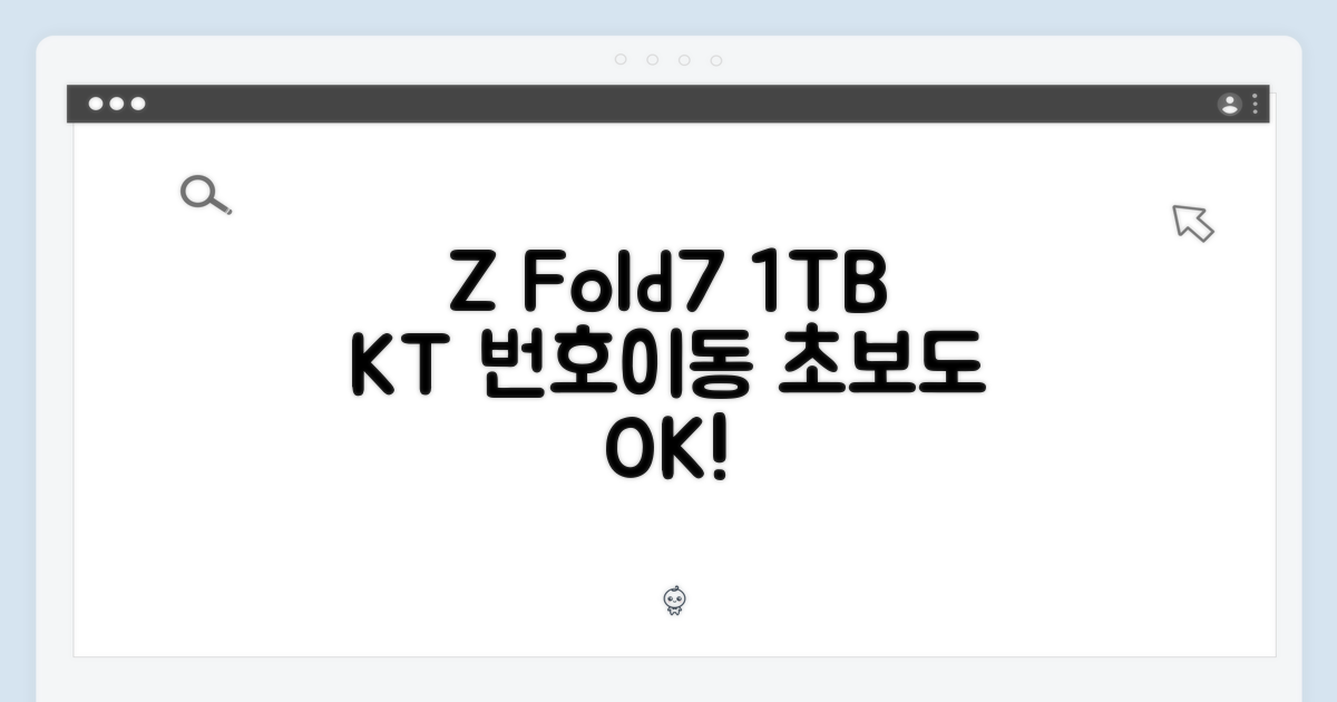 KT 번호이동, Z Fold7 1TB 초보도 쉽게!
