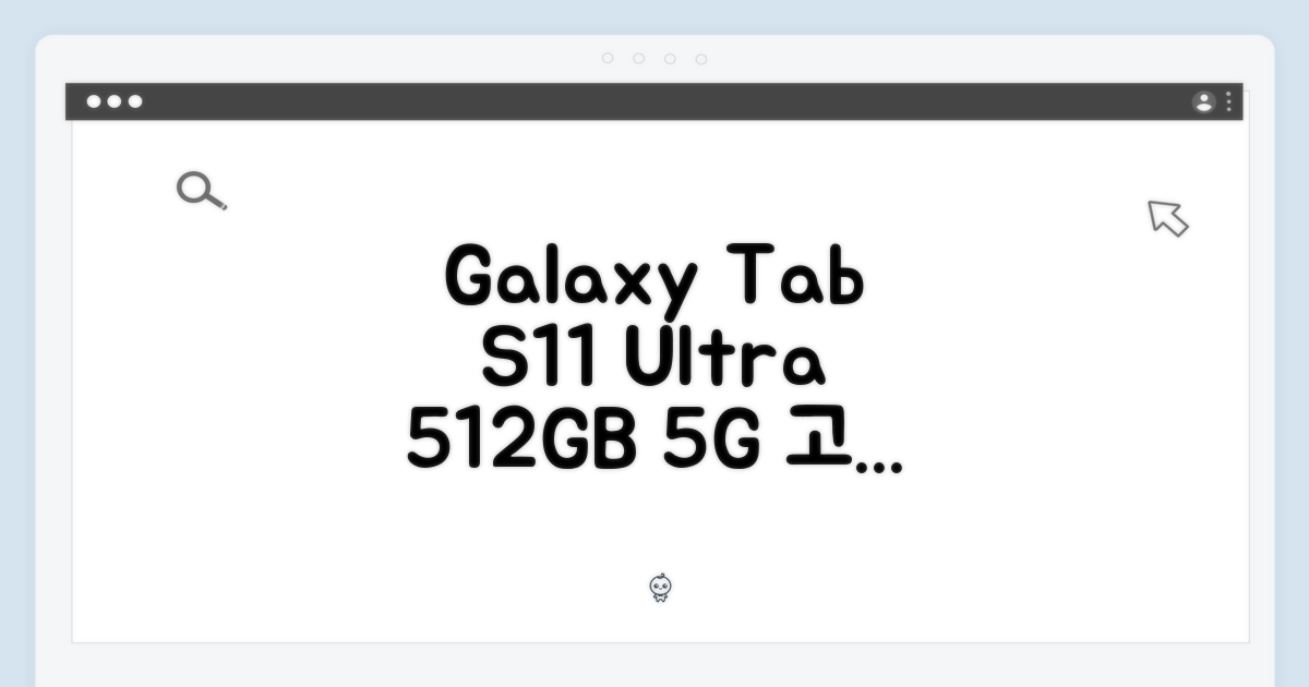 갤럭시탭 S11 울트라, 512GB 그레이 5G, 왜 고민일까?