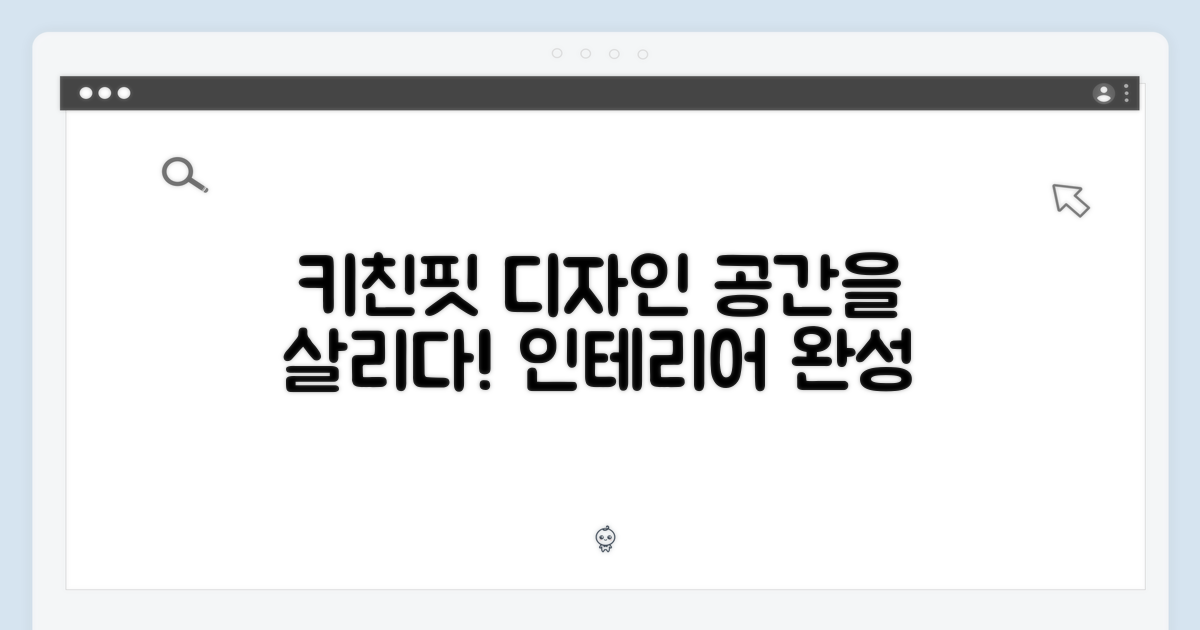 키친핏 디자인, 공간을 살리세요!