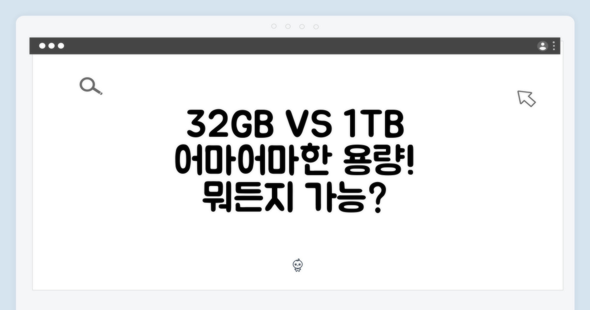 32GB, 1TB, 무엇을 할 수 있을까?